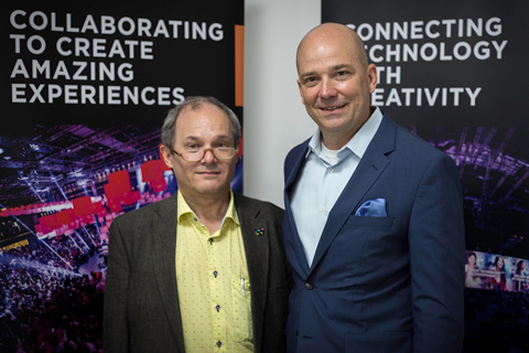 Martin Hawthorn, managing director of Hawthorn with Mike McIlwain, president and CEO for PSAV