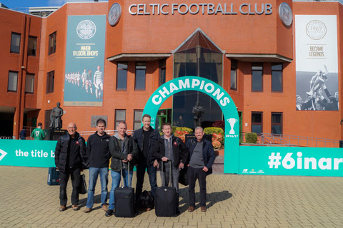 Alex Bell (PEL), David Howell (Celtic head of IT), Jason Lee, Alan Kemp, Chris Wilcox, Victor Swain (all PEL)