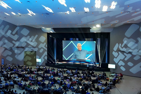 Inspirational lighting from Elation Professional livened up the environment.