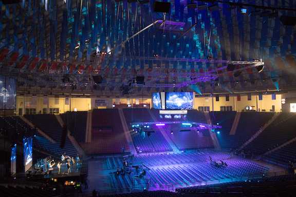 The Vines Centre, the university’s basketball and volleyball arena is also used for concerts