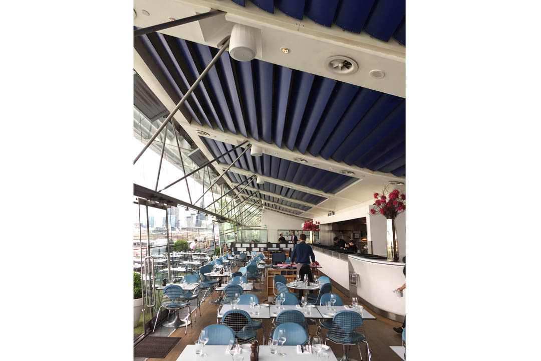 Evolve Install upgraded the OXO Tower's Restaurant, Bar & Brasserie with a bespoke JBL Pendant speaker solution