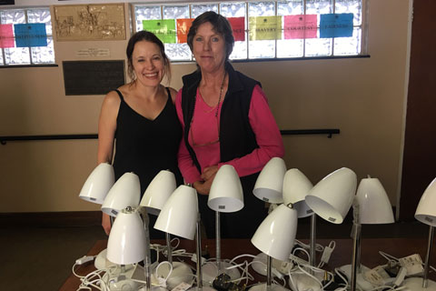 Sherryn Riley (DWR & SOS) with Val Rogers (Hope School)