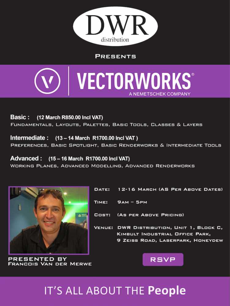 The sessions will be presented by Francois van der Merwe