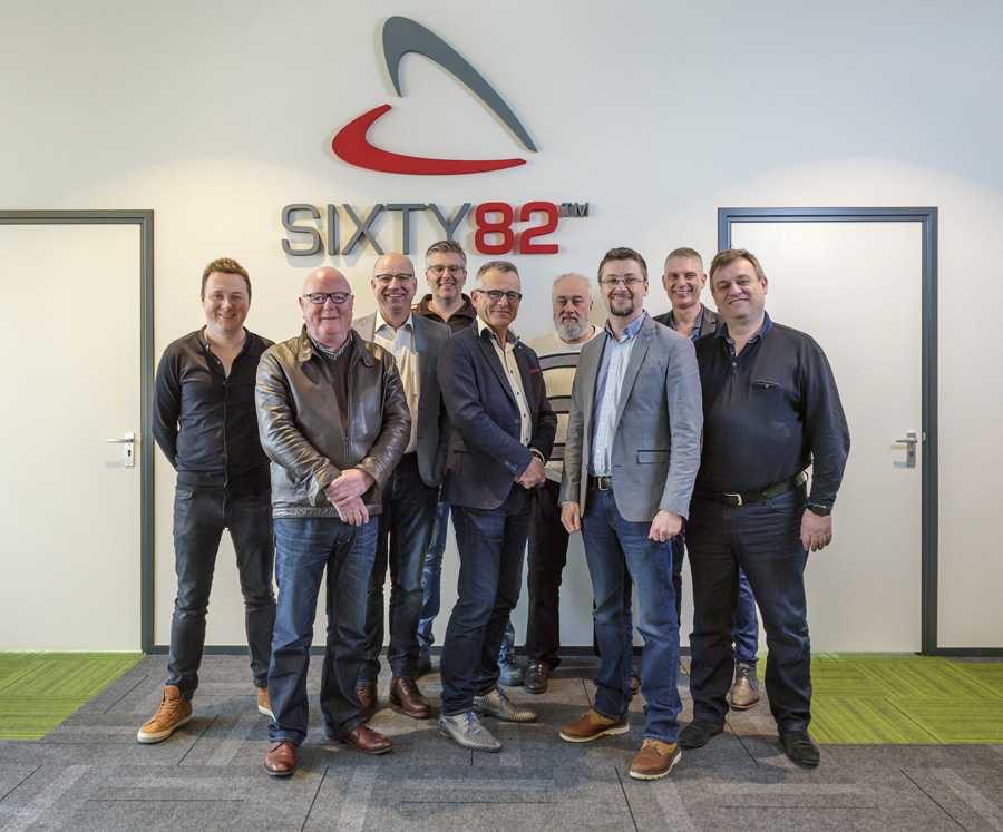 Sixty82 founders: Lee Brooks (UK), Adrian Brooks (UK), Ronald Seinen (NL), Marc Hendriks (NL), Gert Felten (NL), Alain-René Lantelme (France), Jérôme Bréhard (France), Fokko Smeding (NL), Xavier Drouet (France)