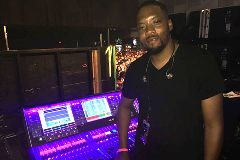 Freddie Johns III at the Allen & Heath dLive S5000