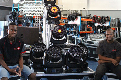 Berend Apollus (left) with Donald Gariseb and the Spiiders