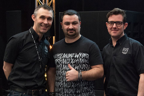 Brad Watson (Martin Audio EMEA sales manager), Elshan Aliyev (PRO AV LLC MD) and Dom Harter (Martin Audio MD)