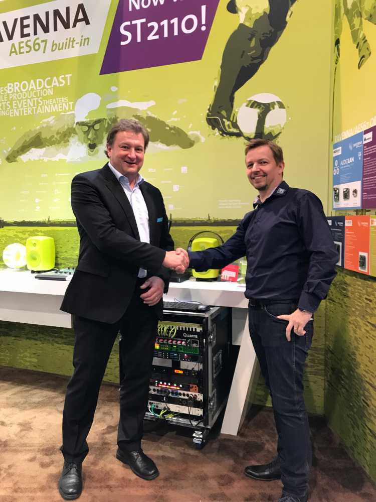 Philipp Lawo, CEO Lawo and René Harder, Stage Tec management team