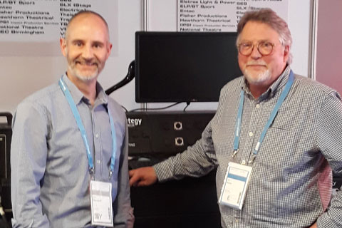 White Light’s Dave Isherwood seals the deal with Data Strategy Limited's Iain Roche at Pro Light + Sound, Frankfurt