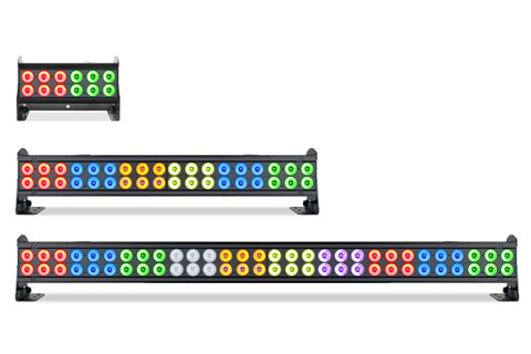 The Seven Batten’s high-power LEDs offer an expanded palette of colours