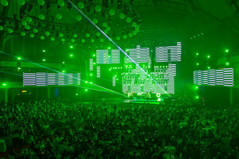 On the show floor visitors could see frequent lightshows