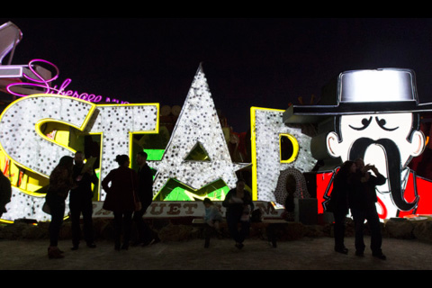 The innovative Brilliant! neon experience features 40 historic neon signs