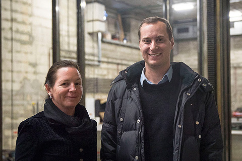 Cankarjev Dom technical director Karmen Klučar with Dean Karov from MK Light Sound