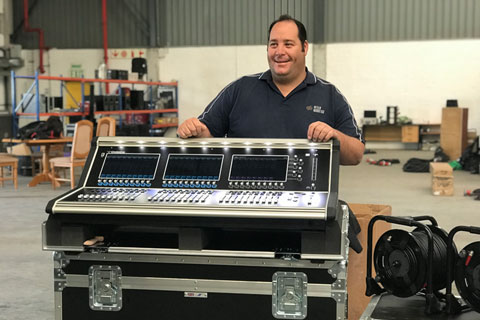 Divan Dirker from Intello Acoustics with the DiGiCo S31