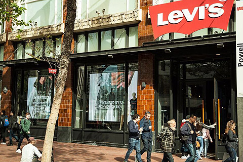 The Levi’s outlet on Market and 4th Street in San Francisco