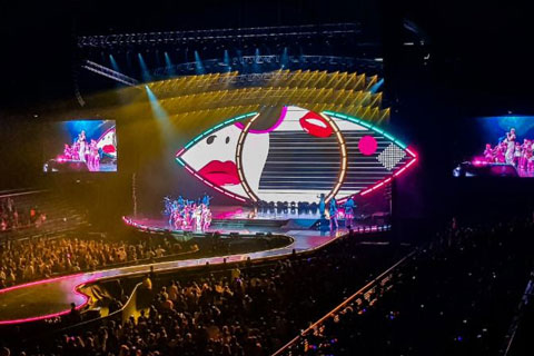 The tour is in support of her fifth studio album <i>Witness</i>