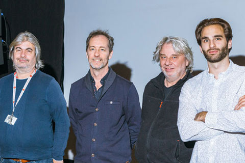 Out Board’s Dave Haydon (second from left) with Votec’s Sándor Elek, Lajos Pánczél and Otari Tsereteli