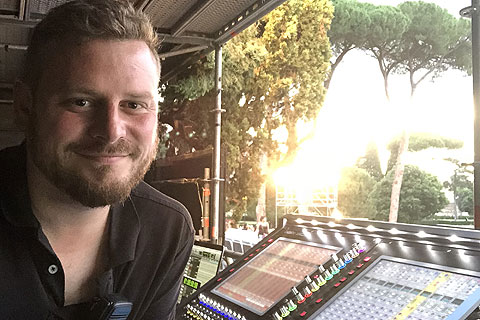 FOH engineer John Gale