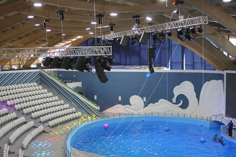 The newly-opened Grozny Dolphinarium