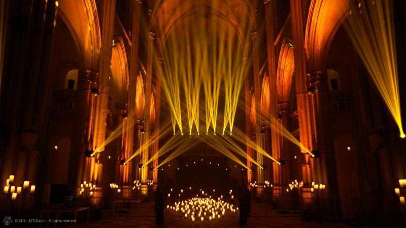 The installation featured the Claypaky Sharbar amongst a range of other fixtures from the Italian brand