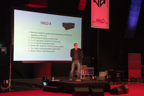 EM Acoustics' Ed Kinsella made a presentation before the system was demo'd