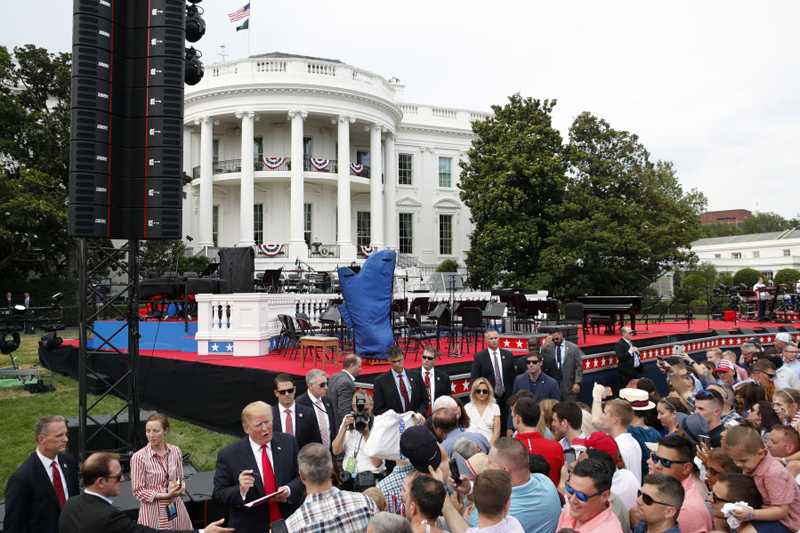 On the South Lawn of the White House