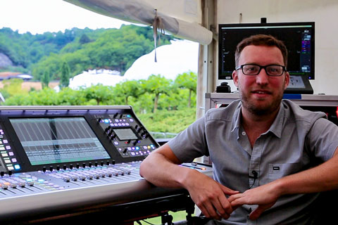 FOH engineer Jay Rigby