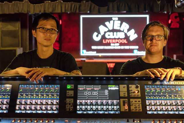 The Cavern Club’s two sound engineers, Ricky Cheung (left) and Tom Macfie