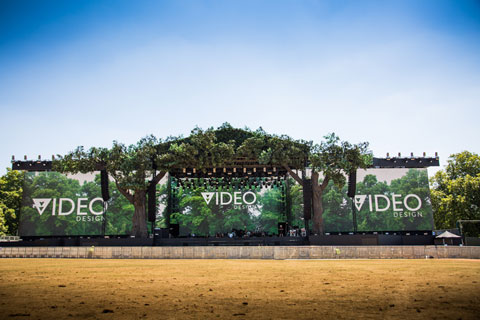 BST sees the entire stage enclosure, backwall, sides and wings totally covered with LED video