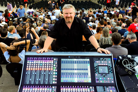 FOH engineer Mark Kennedy