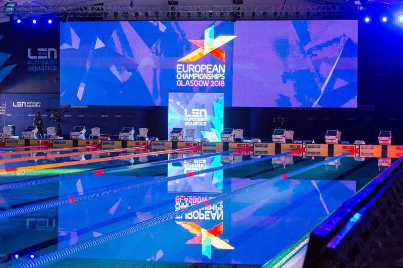 Over 145sq. m of screens were installed at the Toll Cross International Swimming Centre