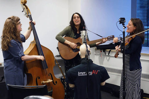 Glass Mountain performed live at the event