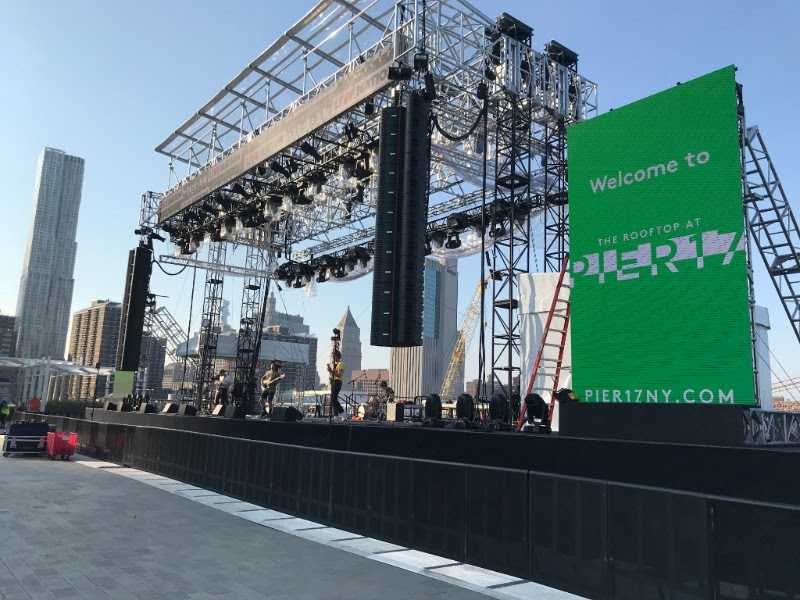 The rooftop concert space can hold 3,400 for its standing shows