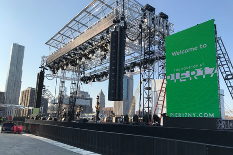 The rooftop concert space can hold 3,400 for its standing shows