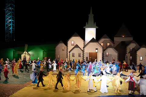 The main attraction was Solstices, a spectacular open air musical production