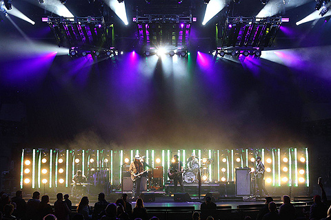 Country music duo Brothers Osborne cast a striking image on stage (photo: Todd Kaplan)