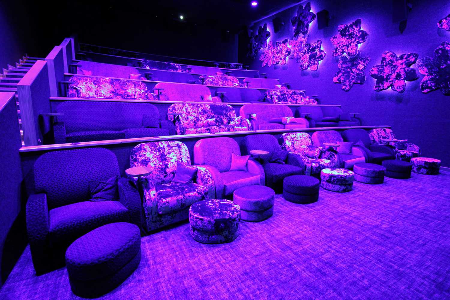 Each of the three cinemas has 12 Ambianes recessed in the ceiling