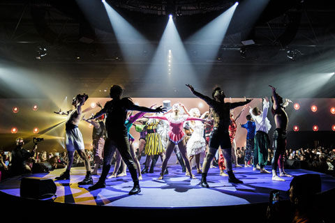 the audience were entertained by an array of dancers and performers (photo: Ben Daure)