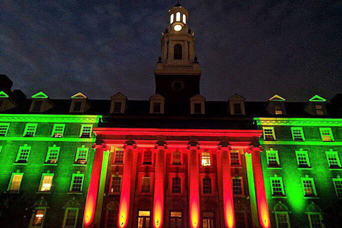 The impressive building provides an emblematic backdrop to the concert series