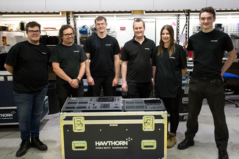 Sam Burns, Gavin Kuzniar, Chris Ruddle, Matt Edgington, BeckyDigby and John Ray from Hawthorn’s lighting department