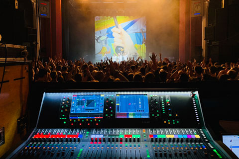 dLive at FOH position with The Feeling