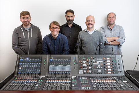 Peter Russell, Rob Handyside, Aron Ross, Martyn Hunt and Adam Rudd of Blitz with the Rivage PM10