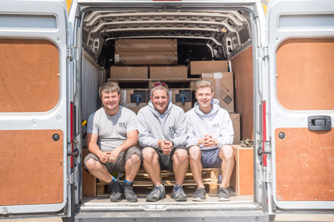 In the van - the Sussex Events team