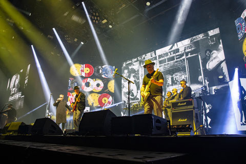 Video is a massive part of the band’s live show (photo: Louise Stickland)