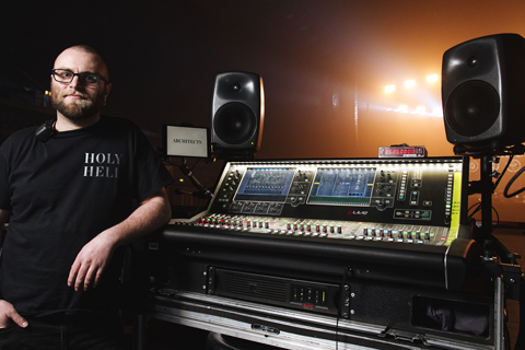 FOH engineer Jonny Burgan