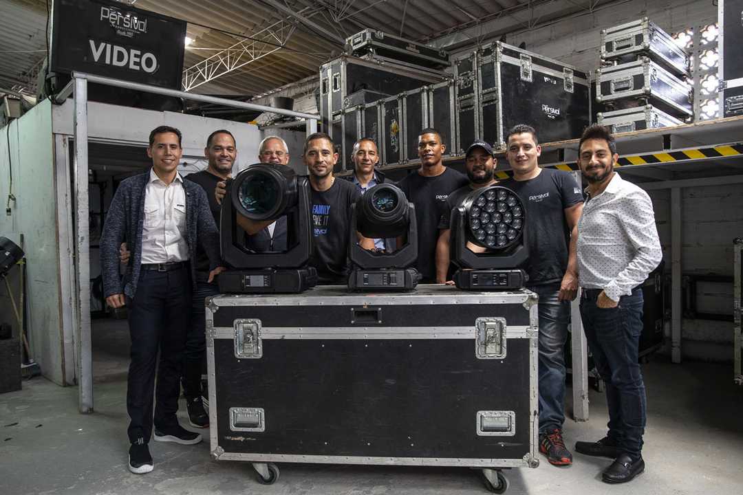 Members of the Persival Producciones team in their warehouse in Medellin (photo: Louise Stickland)