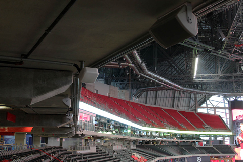 Danley loudspeakers rocked the upper bowl at Mercedes-Benz Stadium