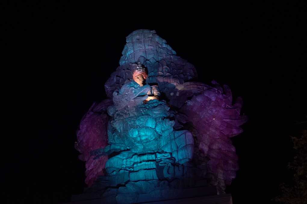 The Garuda Wisnu Kencana statue overlooks the city of Bali