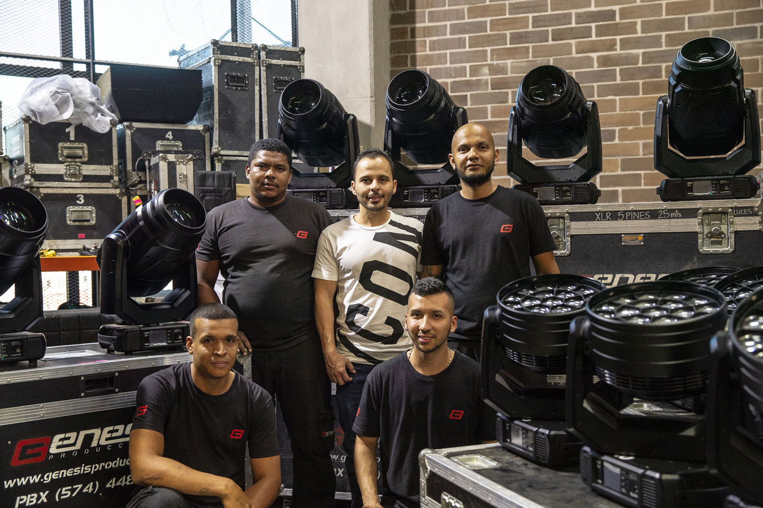 The Genesis Producciones team: Felipe Sierra, Alexis Días, Juan David Palacios, Juan David Tobon (owner) and Johan Rivera (photo: Louise Stickland)