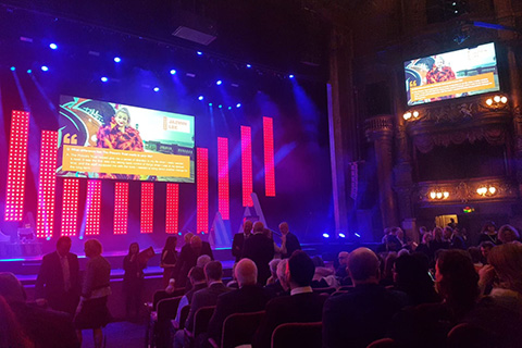 The Awards ceremony was held at the London Palladium
